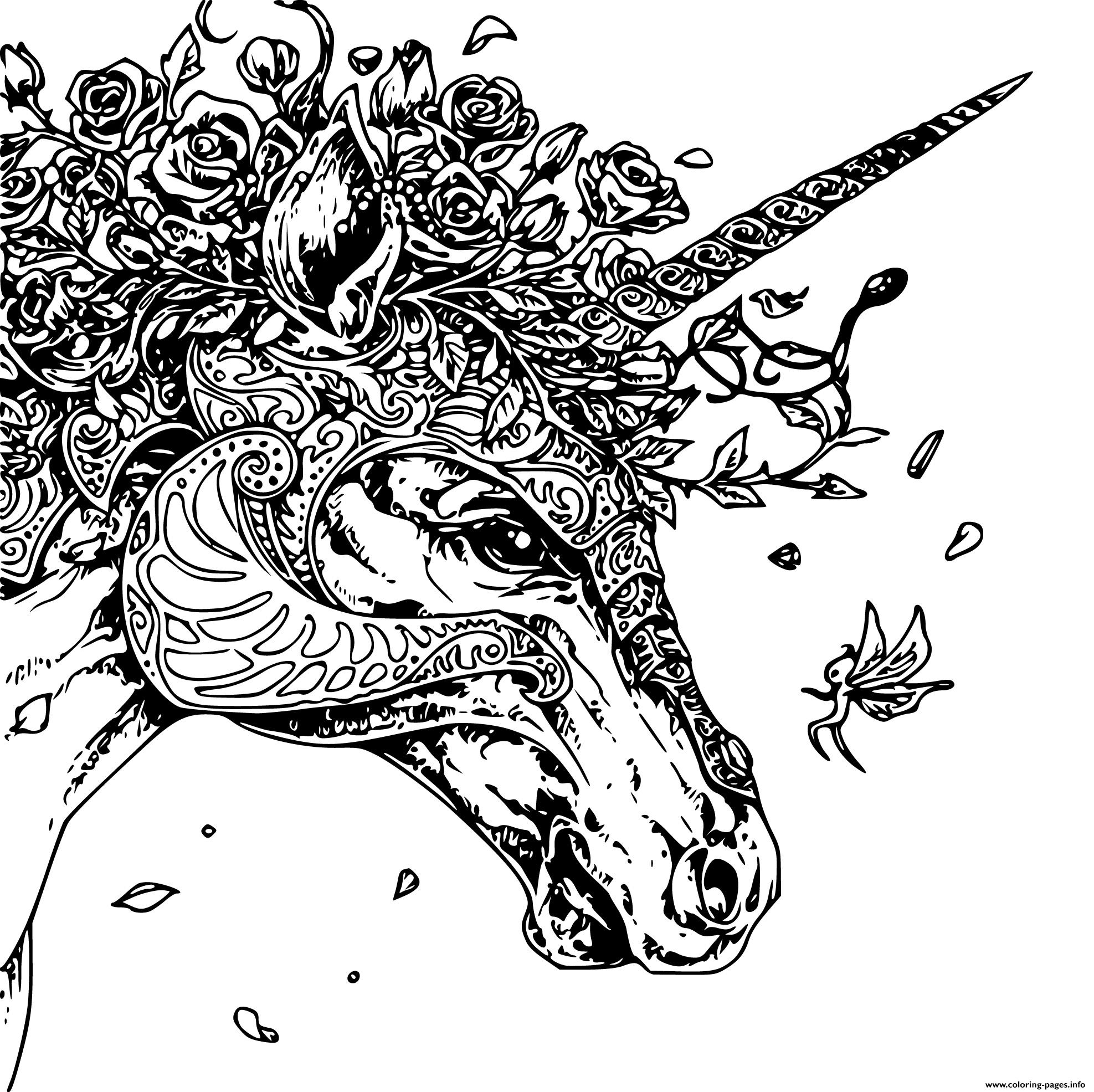 Printable Unicorn Head Coloring Pages - Coloring wall