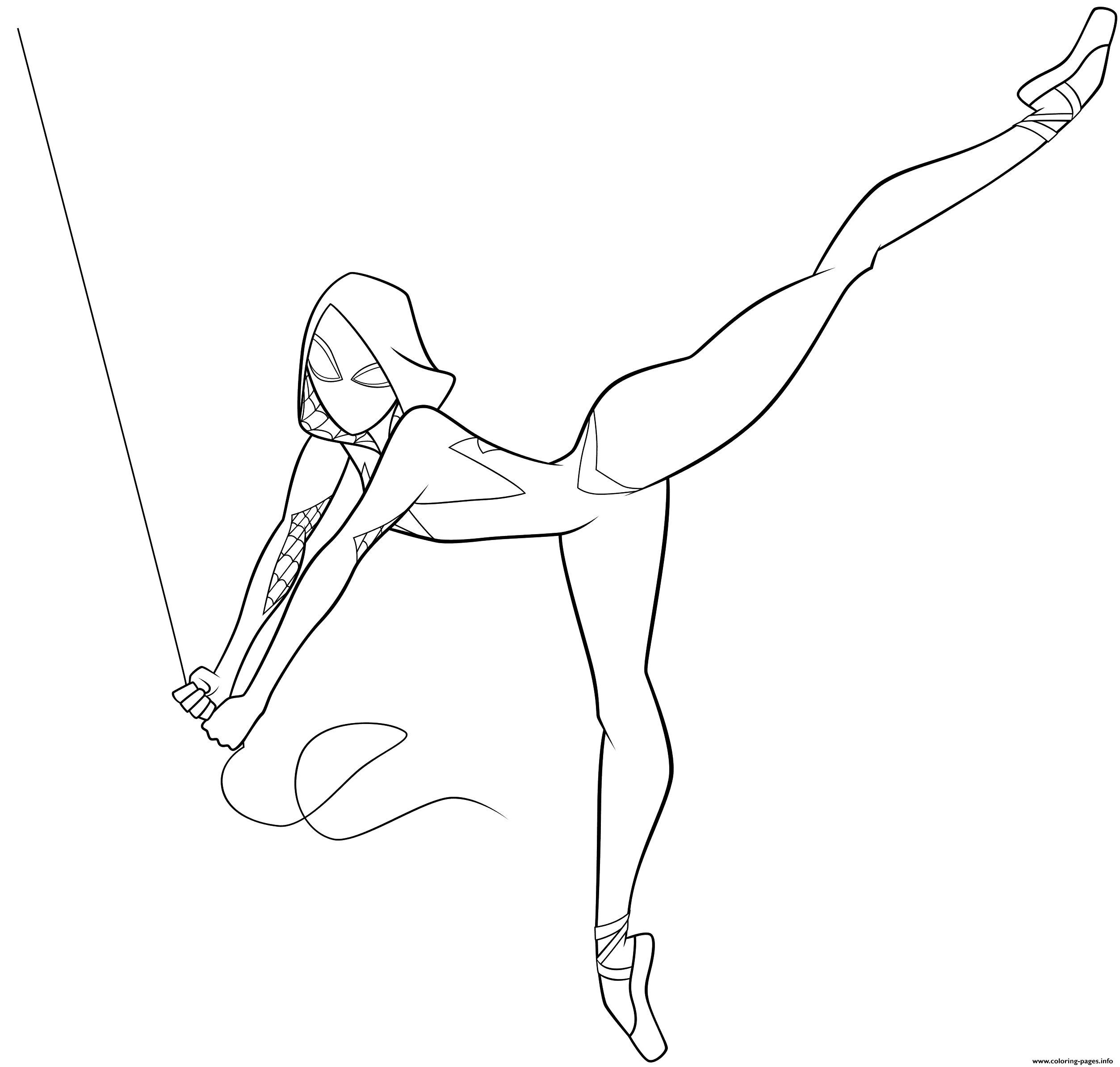Spider Woman Spider Gwen coloring