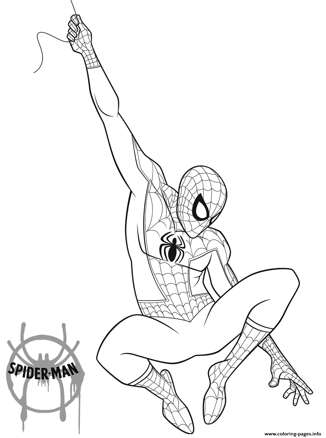 Spider Man 2018 coloring