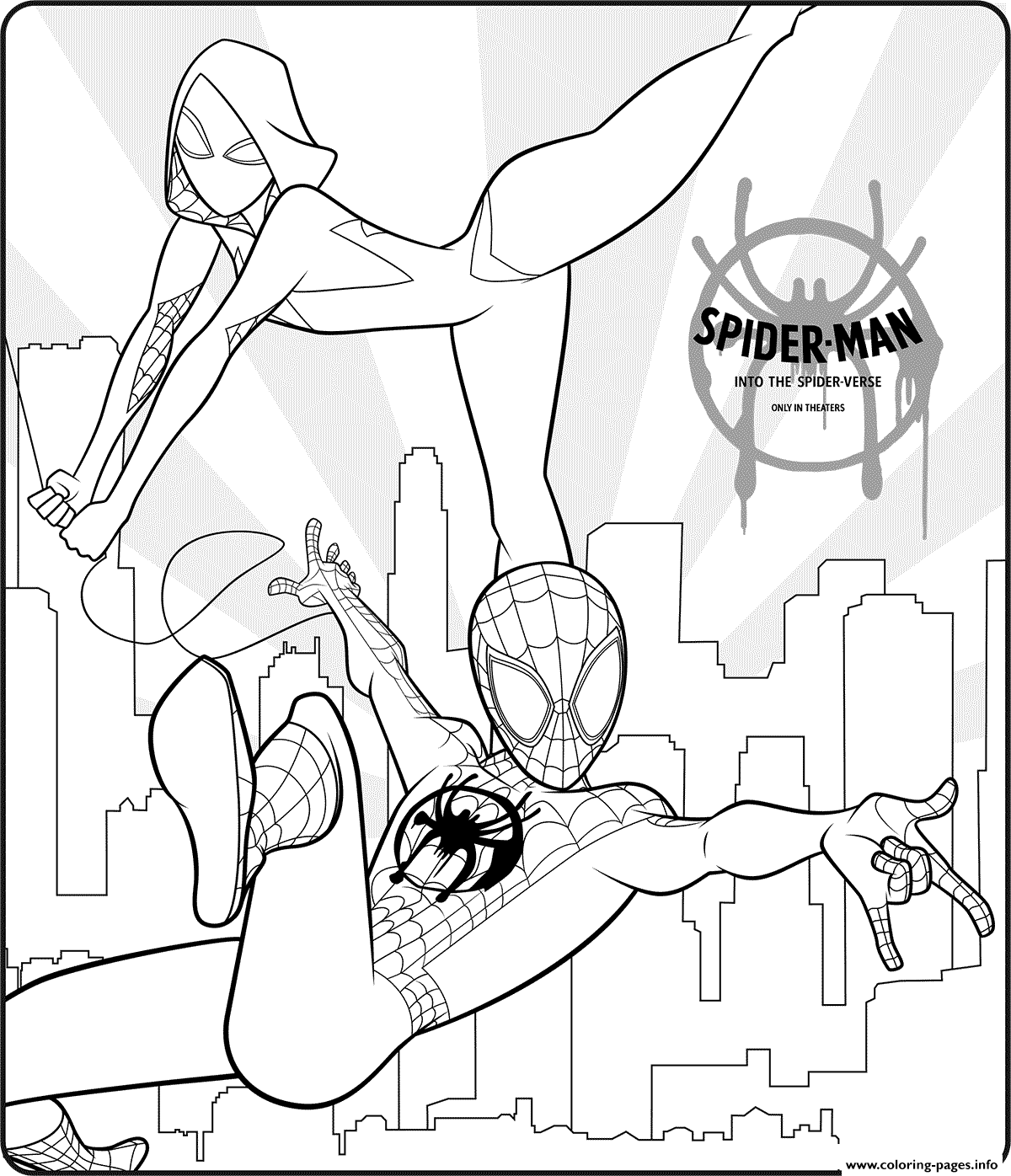 spider man into the spider verse coloring pages 42 spider man into the ...