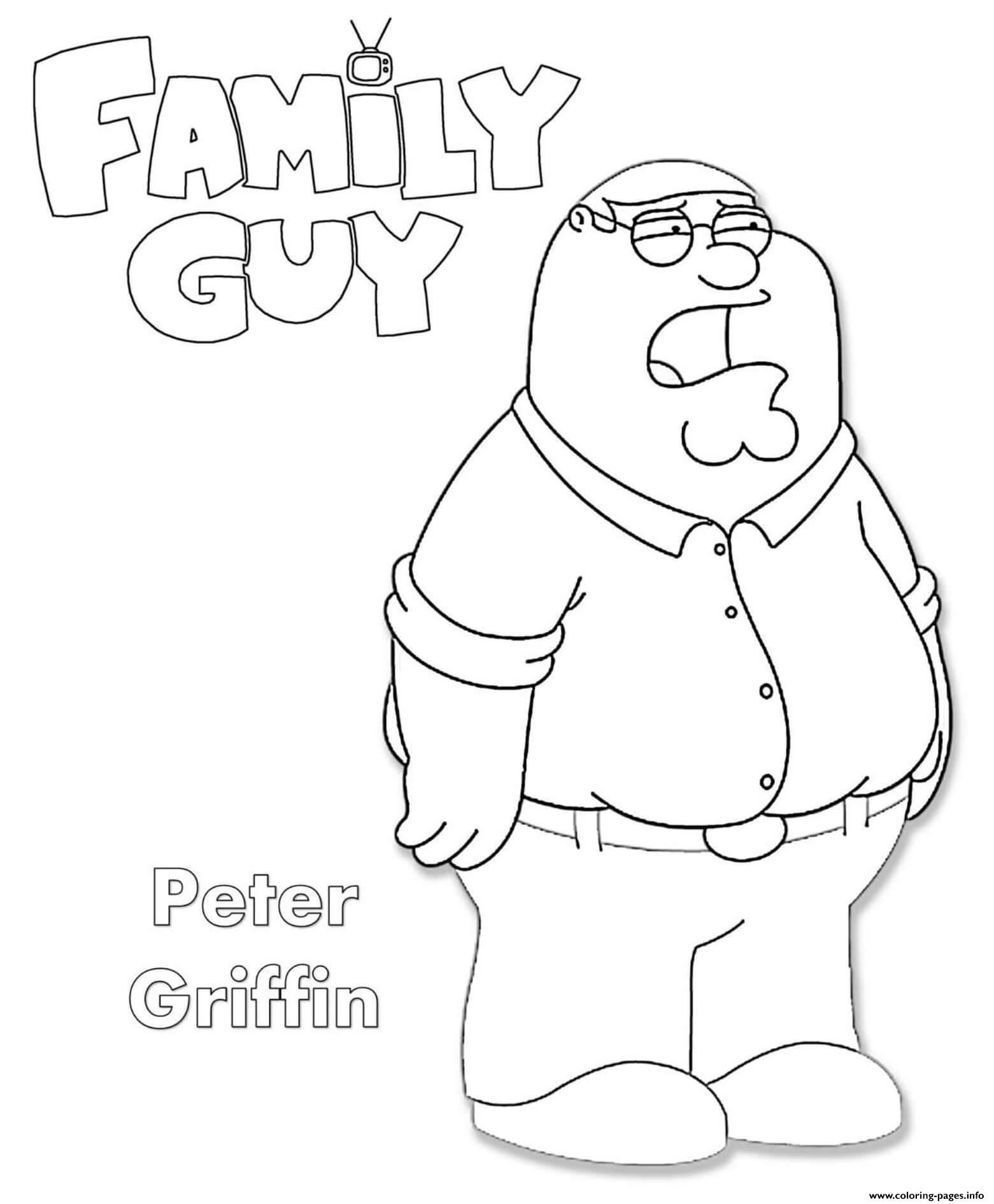 Family Guy Peter Griffin coloring
