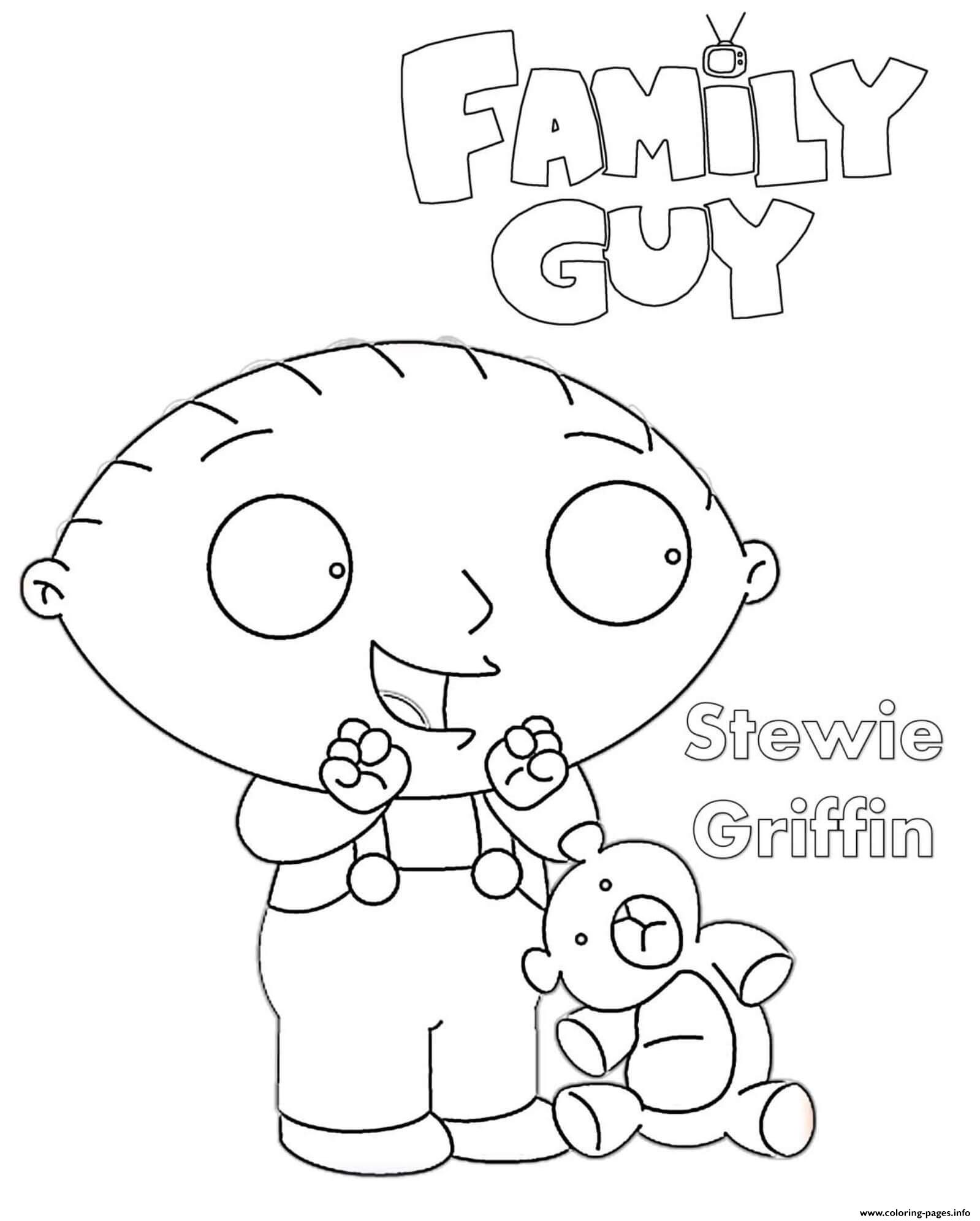 Family Guy Stewie Cartoon coloring