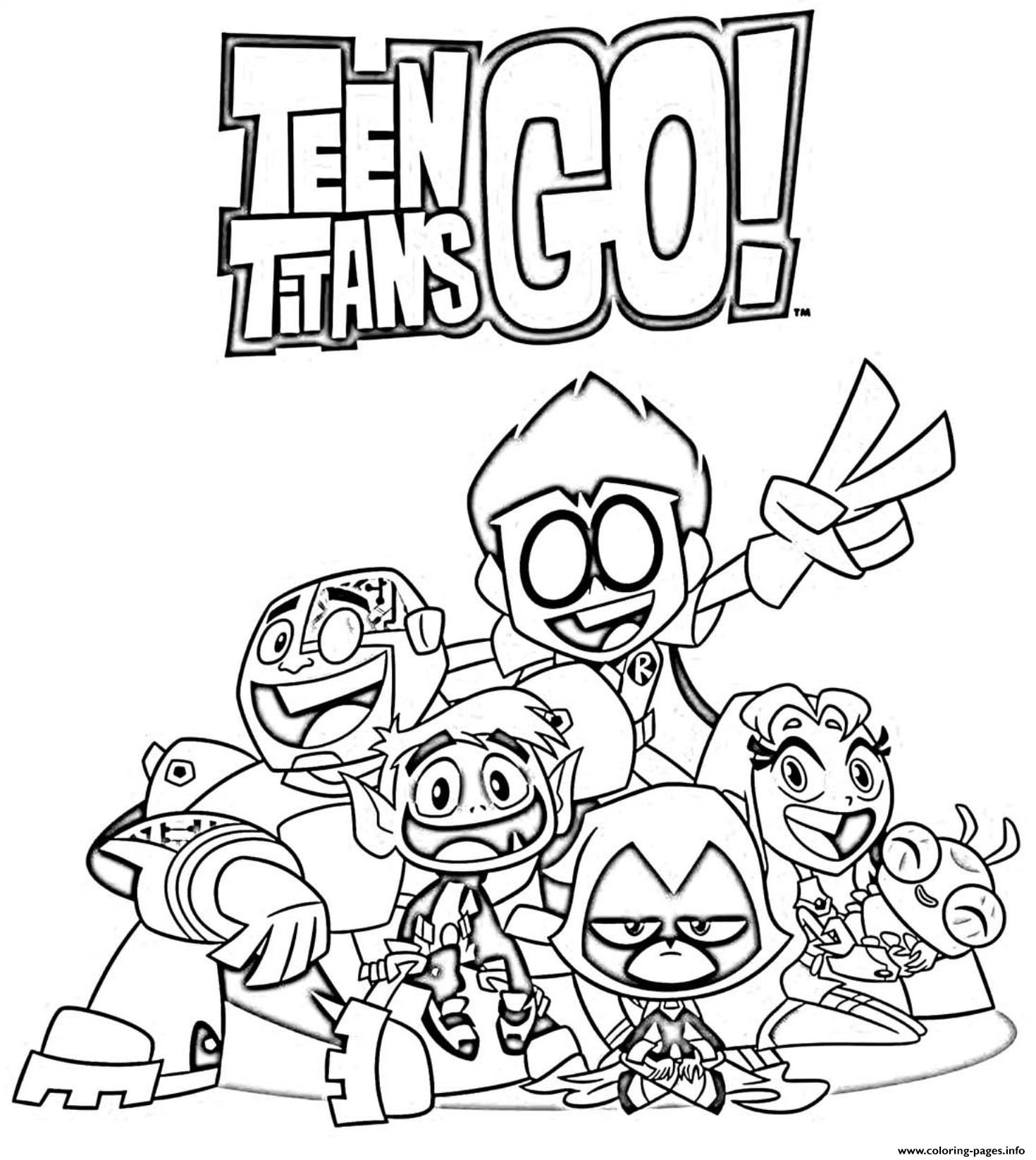 Teen Titans Go Printable Coloring Pages Online For Kids Images And 