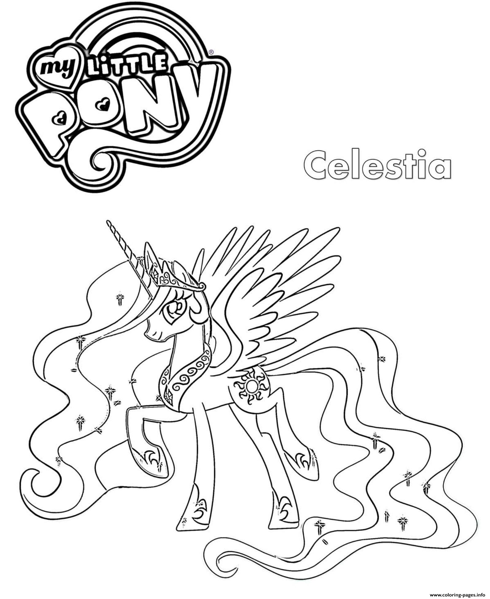 Celestia My Little Pony coloring