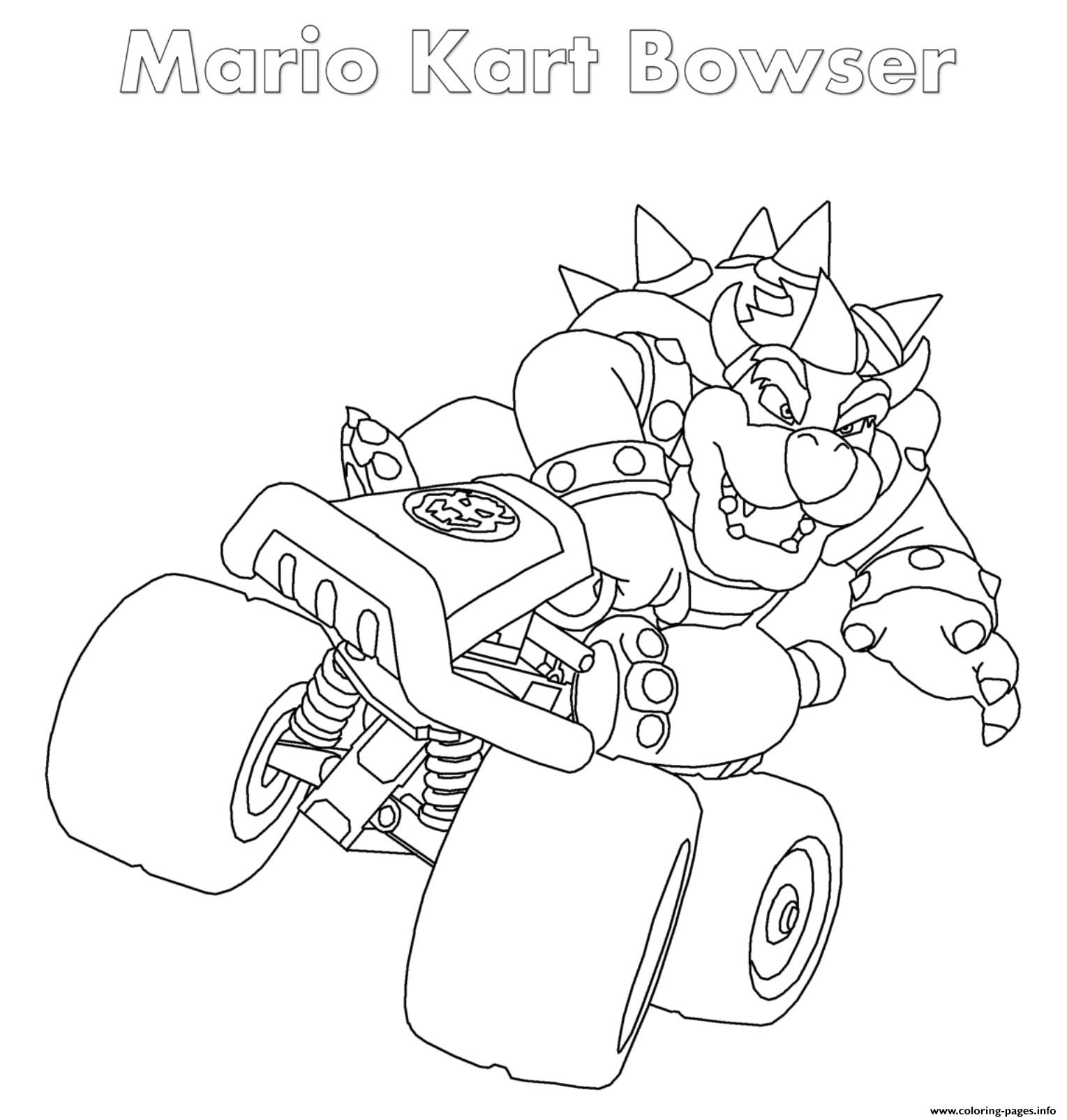 Bowser Mario Kart Coloring Pages Updated 2023 
