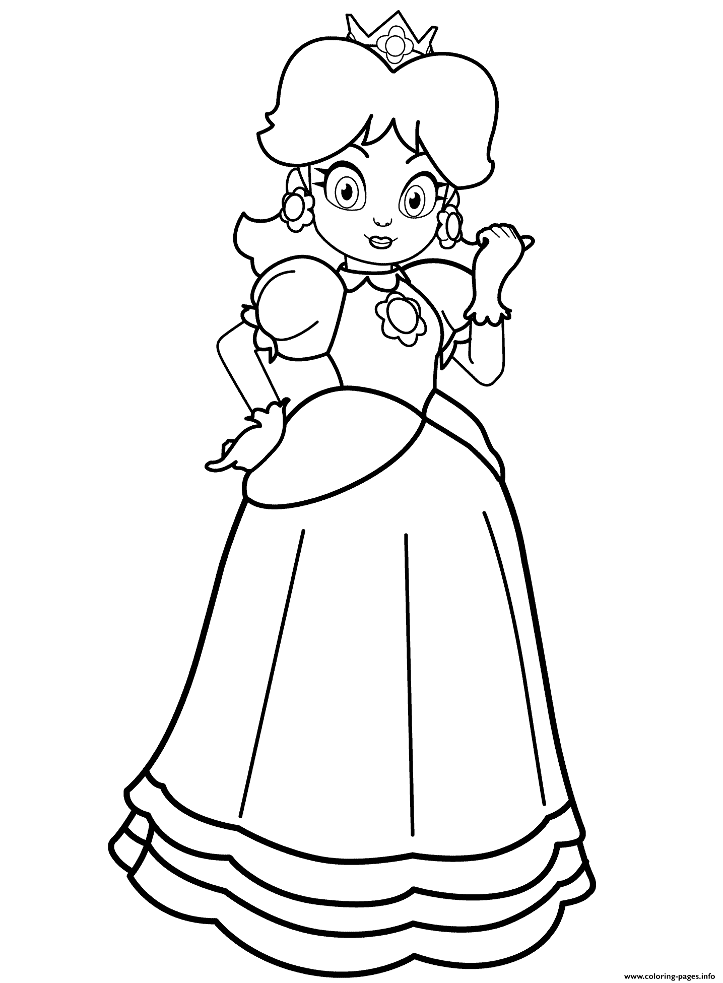 daisy coloring princess printable