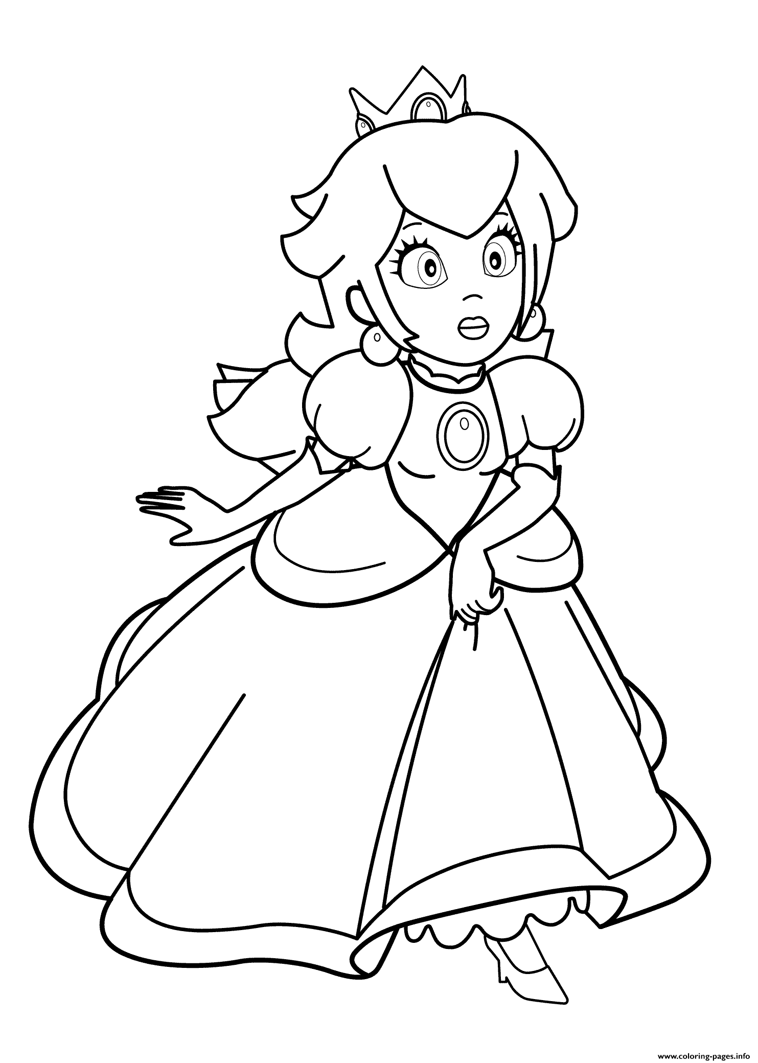 Mario Princess Peach Coloring Pages To Print Super Mario Brothers Coloring Pages Www Robertdee 