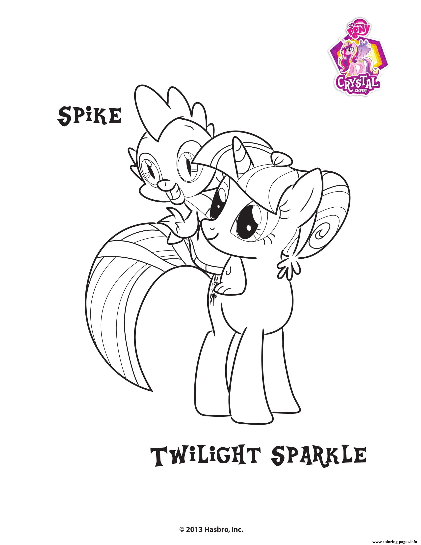 Spike Twilight Sparkle Empire Crystal coloring