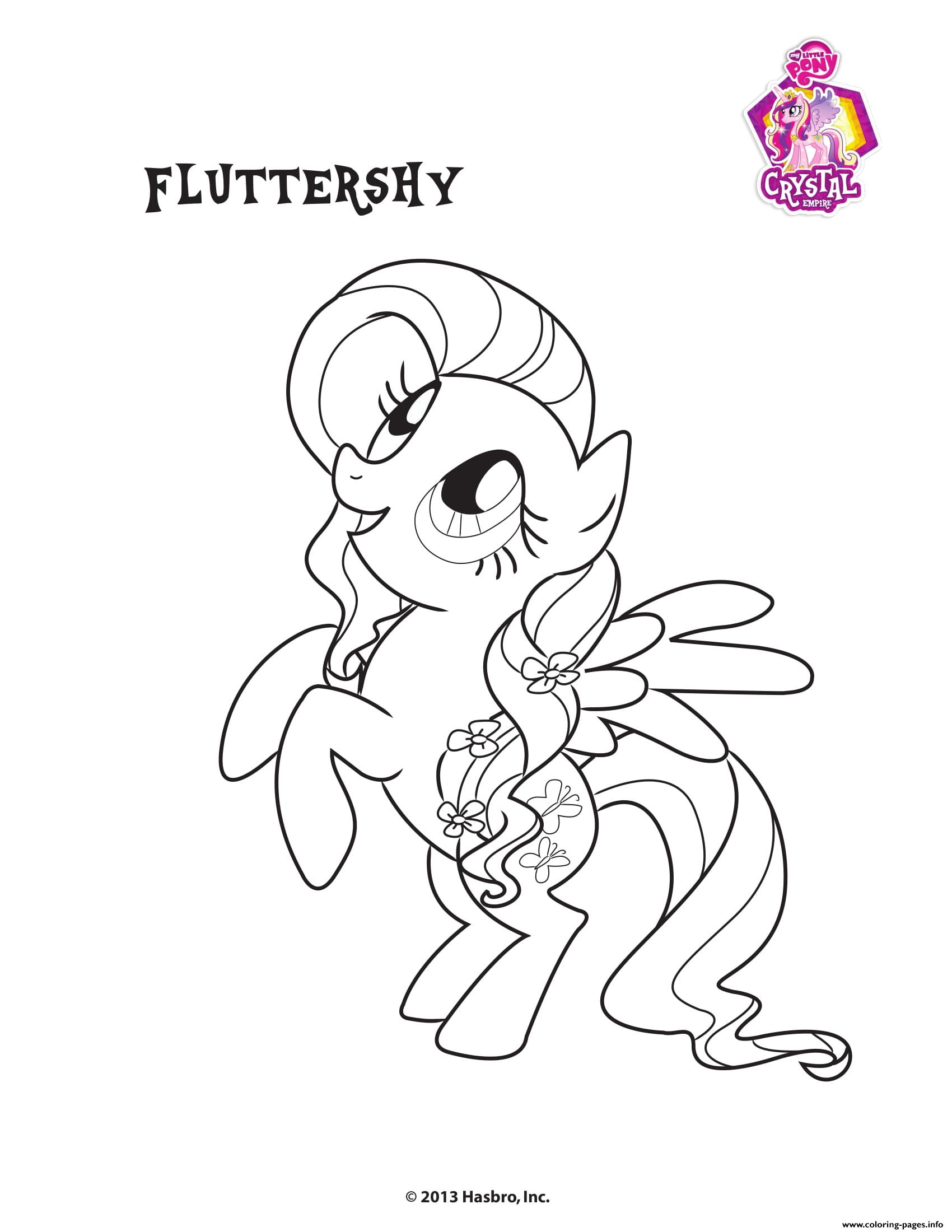 Fluttershy Crystal Empire My Little Pony coloring