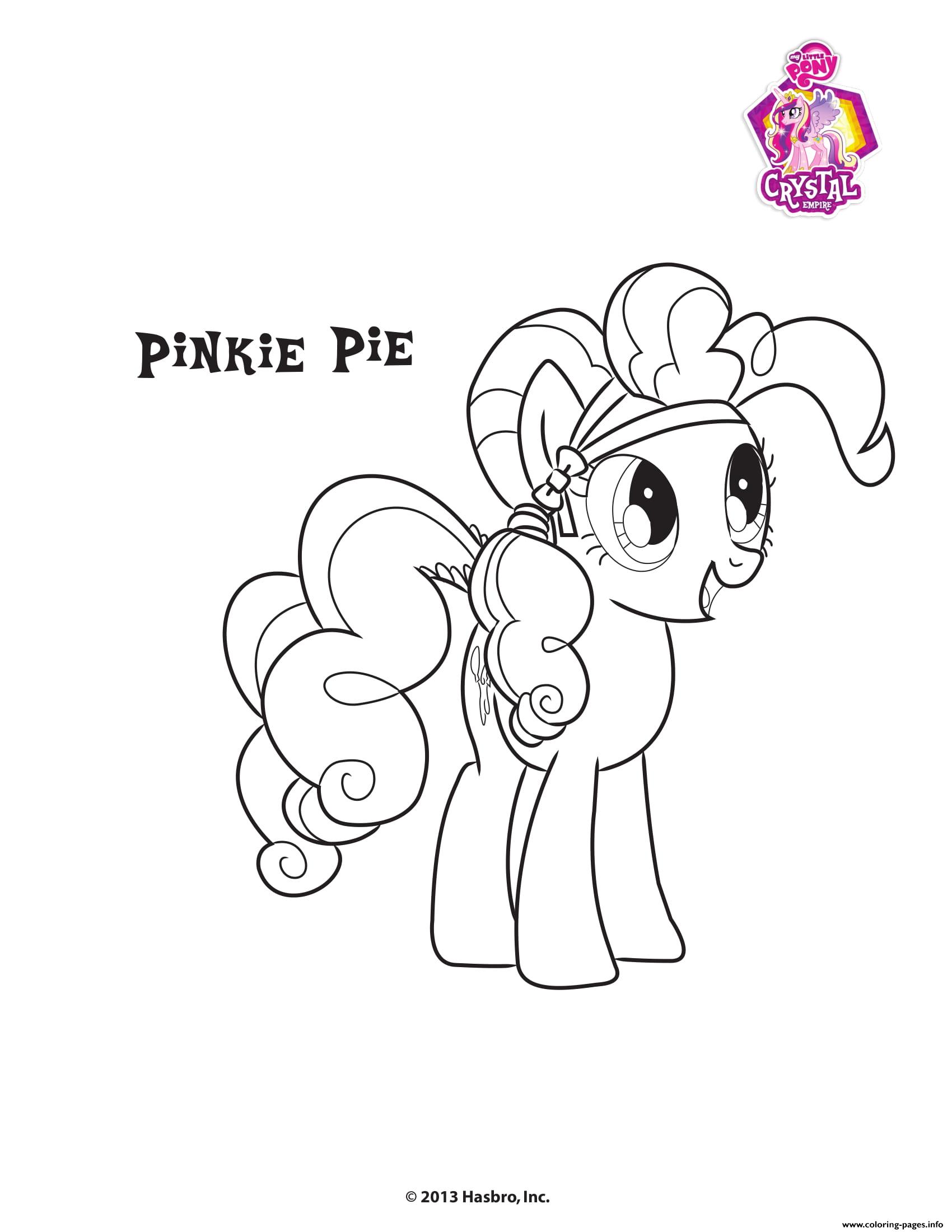 Pinkie Pie Crystal Empire My Little Pony Coloring Pages Printable