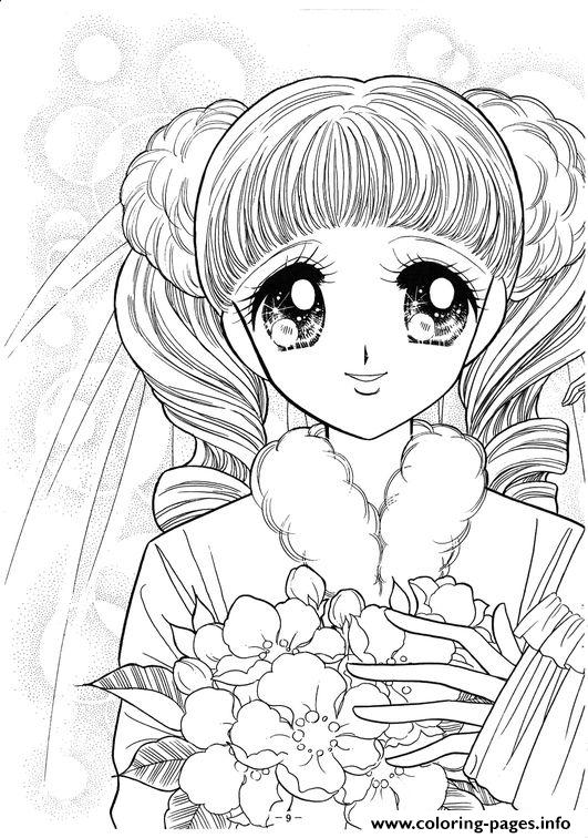 Glitter Force Happy Paradise Face Girl Coloring page Printable