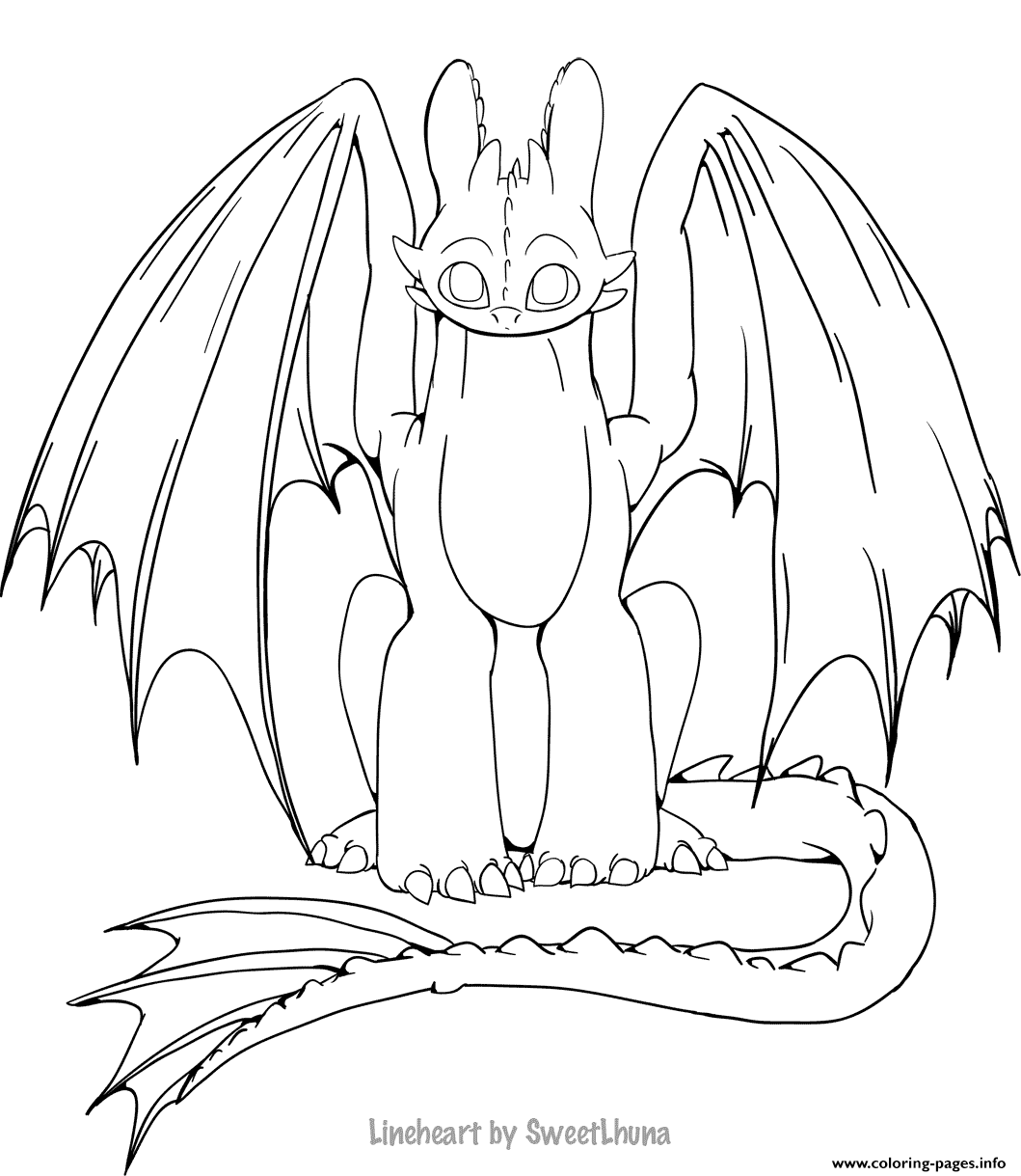 How To Train Your Dragon 3 Coloring page Printable