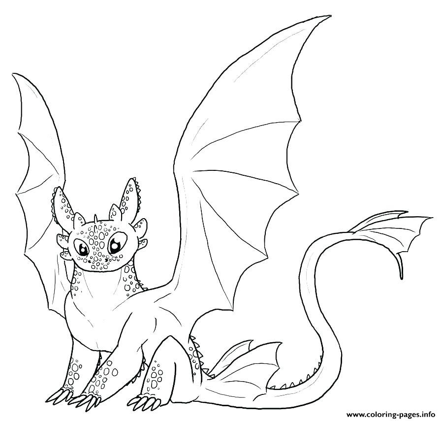 How To Train Your Dragon Toothless Cute Coloring Page Printable
