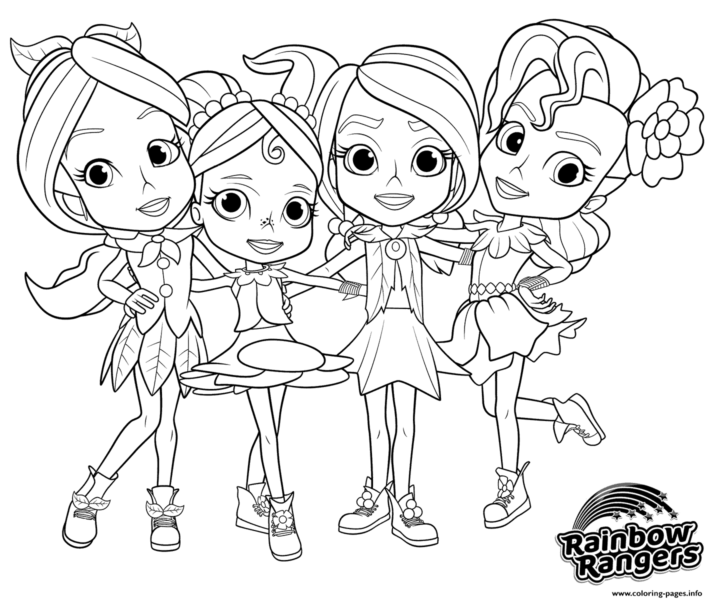 Rainbow Rangers For Girls coloring