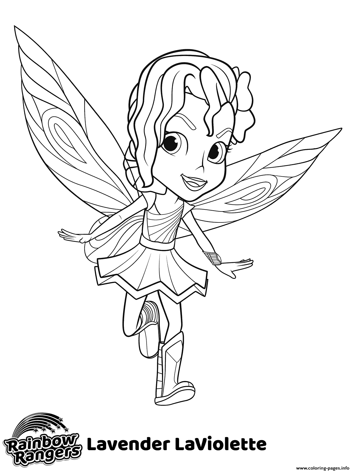 Little Fairy Rainbow Rangers Coloring Pages Printable