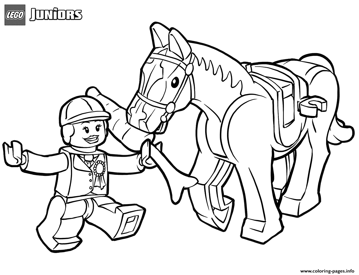 Lego Horse And Lego Woman coloring