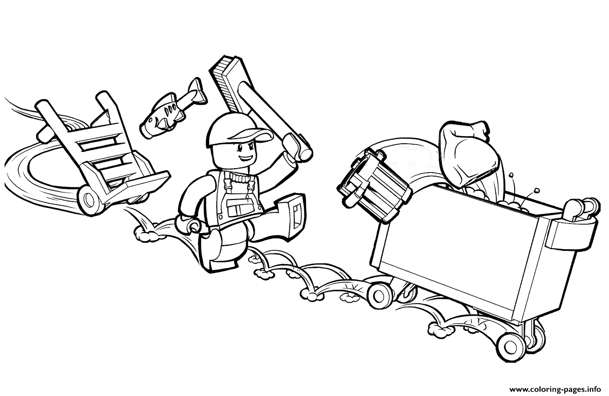 Lego Junior Trash And Garbage Man coloring