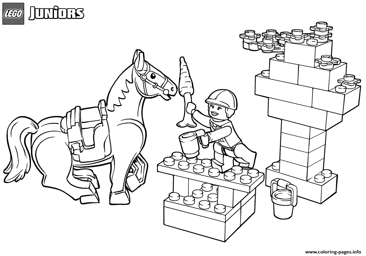 Lego Junior Snack Time For Horse coloring