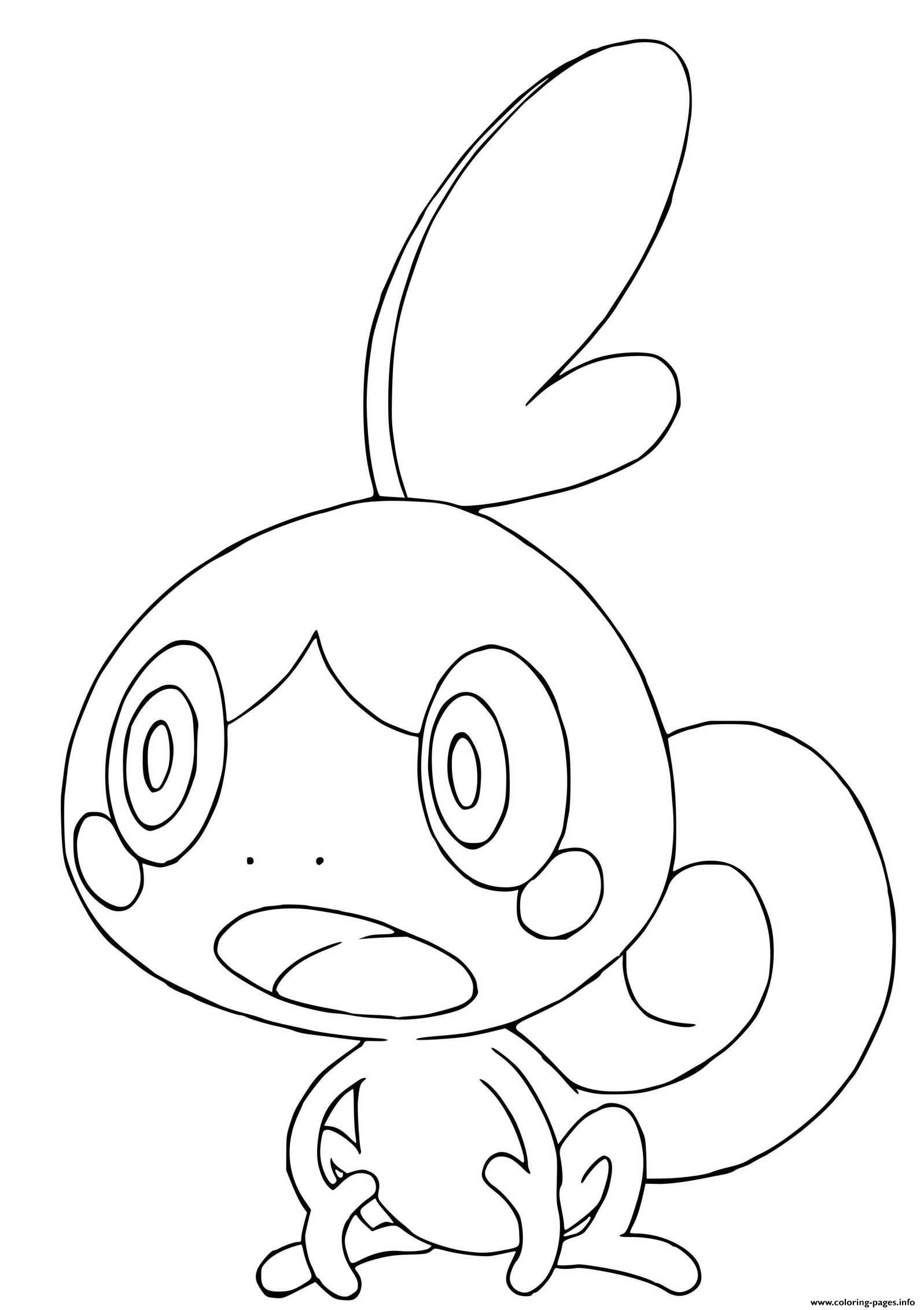  Pokemon  Sword Shield Grookey  Water Type Coloring  Pages  