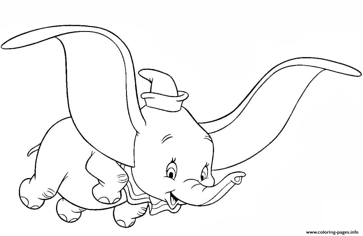Dumbo Fly Kids Coloring page Printable
