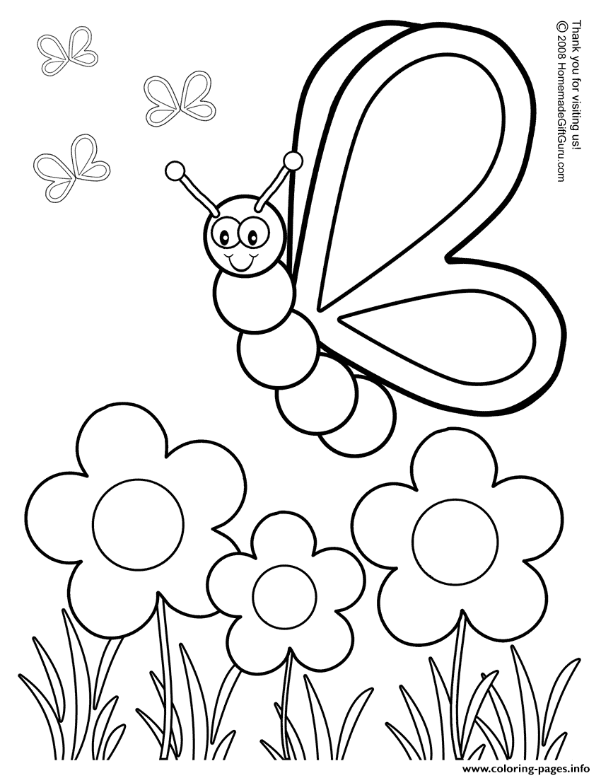 Spring Silly Butterfly coloring