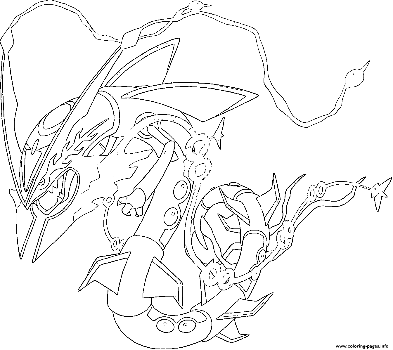  Pokemon  Rayquaza  Coloring  Pages  Sketch Coloring  Page 