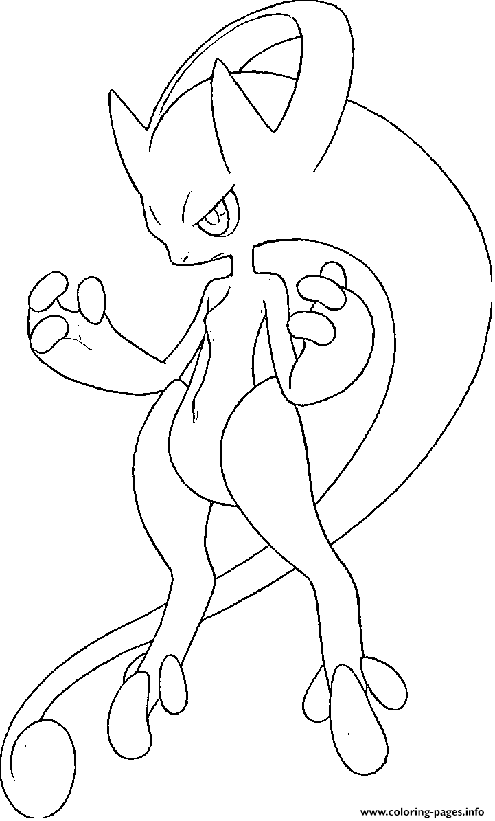 Mewtwo Coloring Page