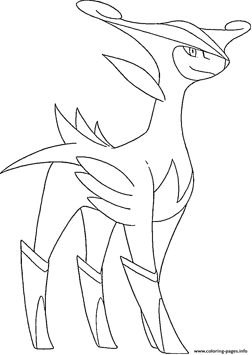 Cresselia Pokemon Coloring Page - Pokemon Drawing Easy