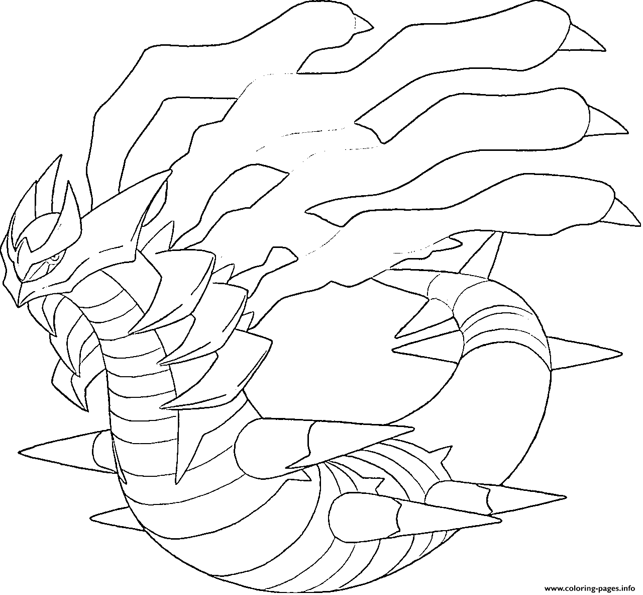 Giratina O Platine Generation 4 Coloring page Printable