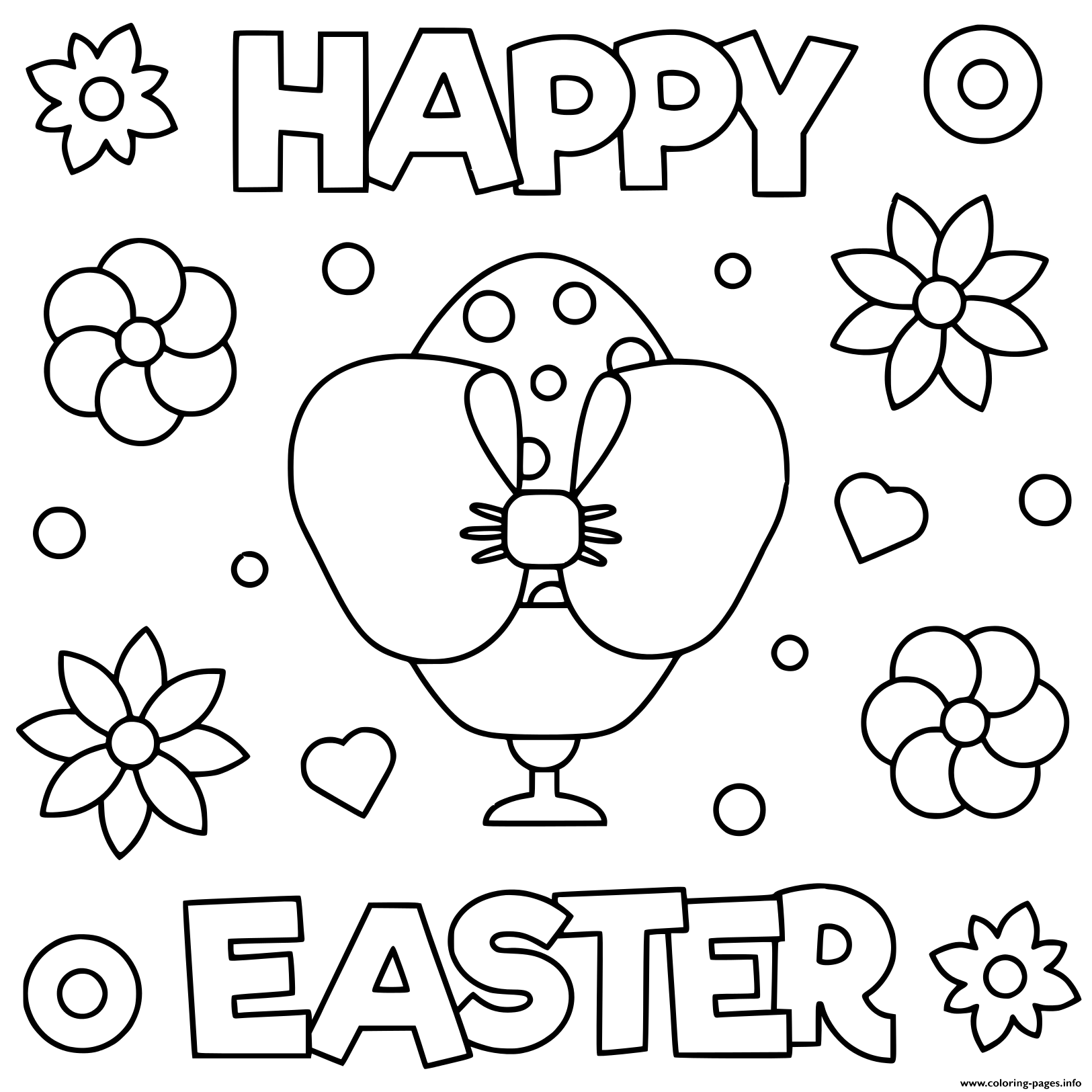 Happy Easter Egg Vector Illustration  coloring