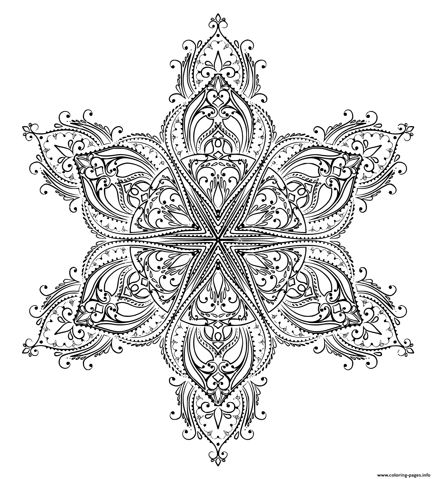  Mandala  Shaped Star  Adult Coloring  Pages  Printable 