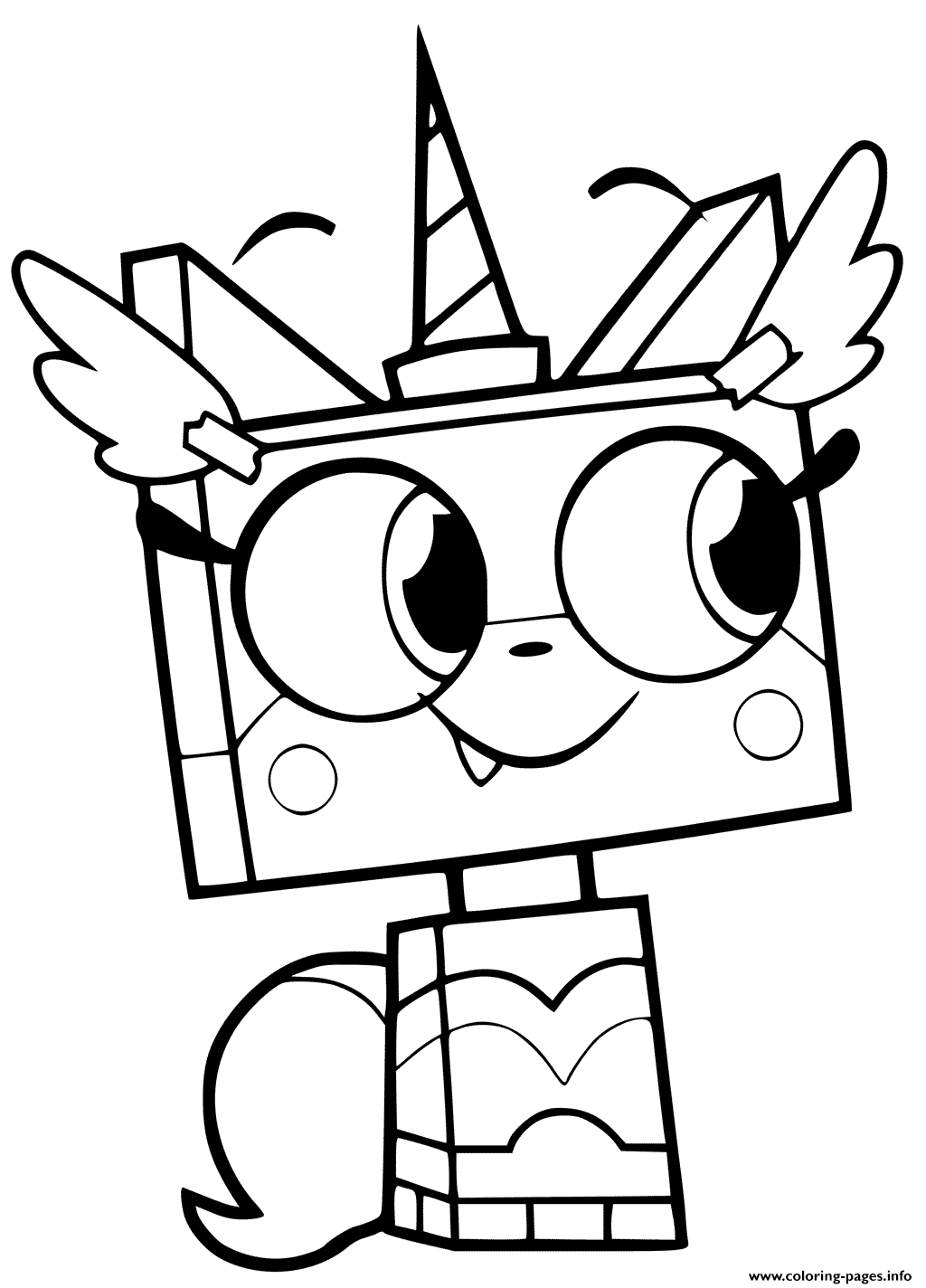 Unikitty In Wonder Woman Costume coloring pages