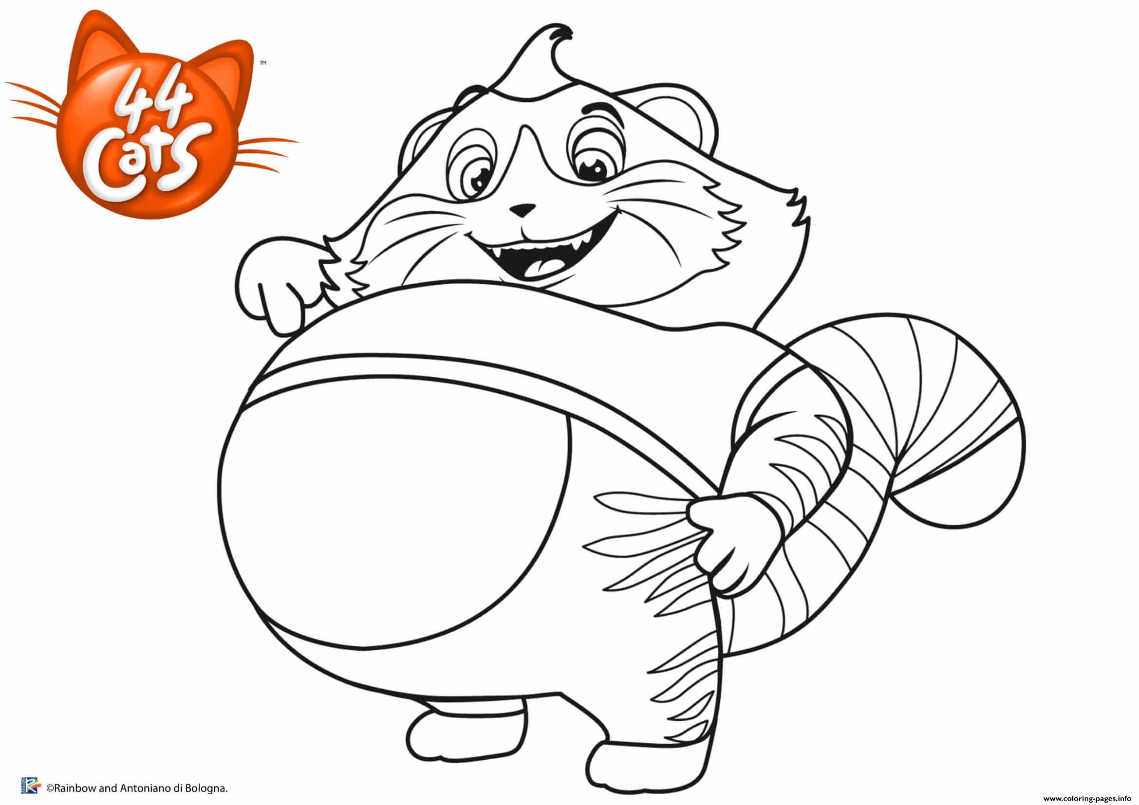 Polpetta Cat From 44 Cats coloring pages