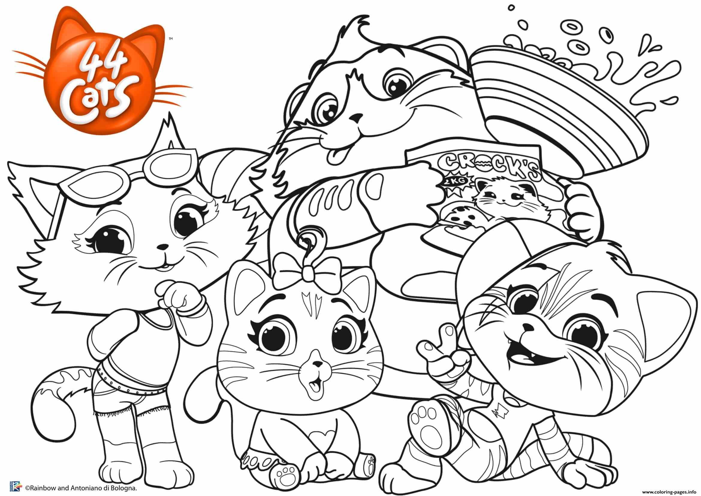 4800 Coloring Pages Cats Playing , Free HD Download