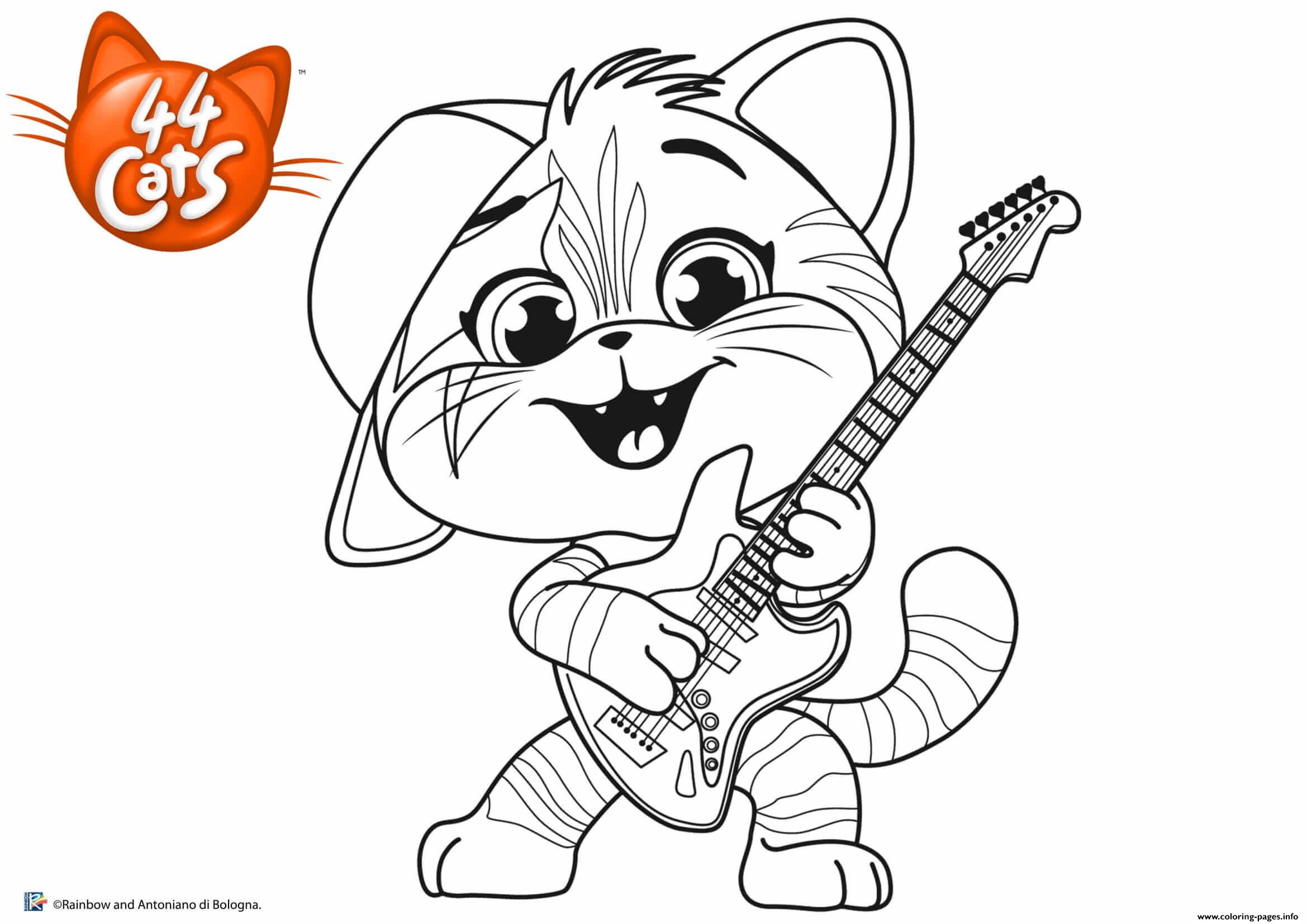 Lampo Rock 44 Cats Coloring page Printable