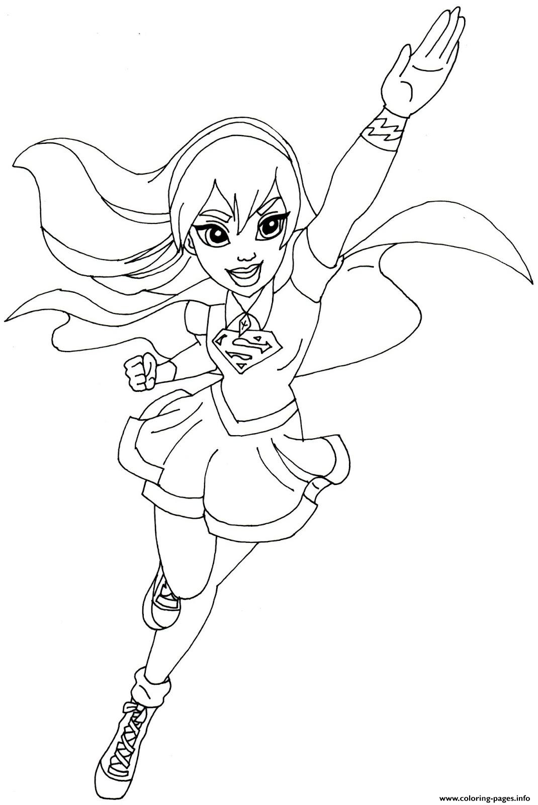 Supergirl Dc Super Hero Girls Coloring Pages Printable