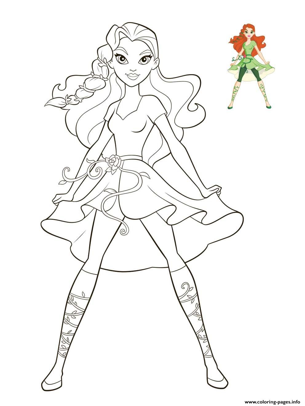 Poison Ivy DC Super Hero Girls Coloring page Printable