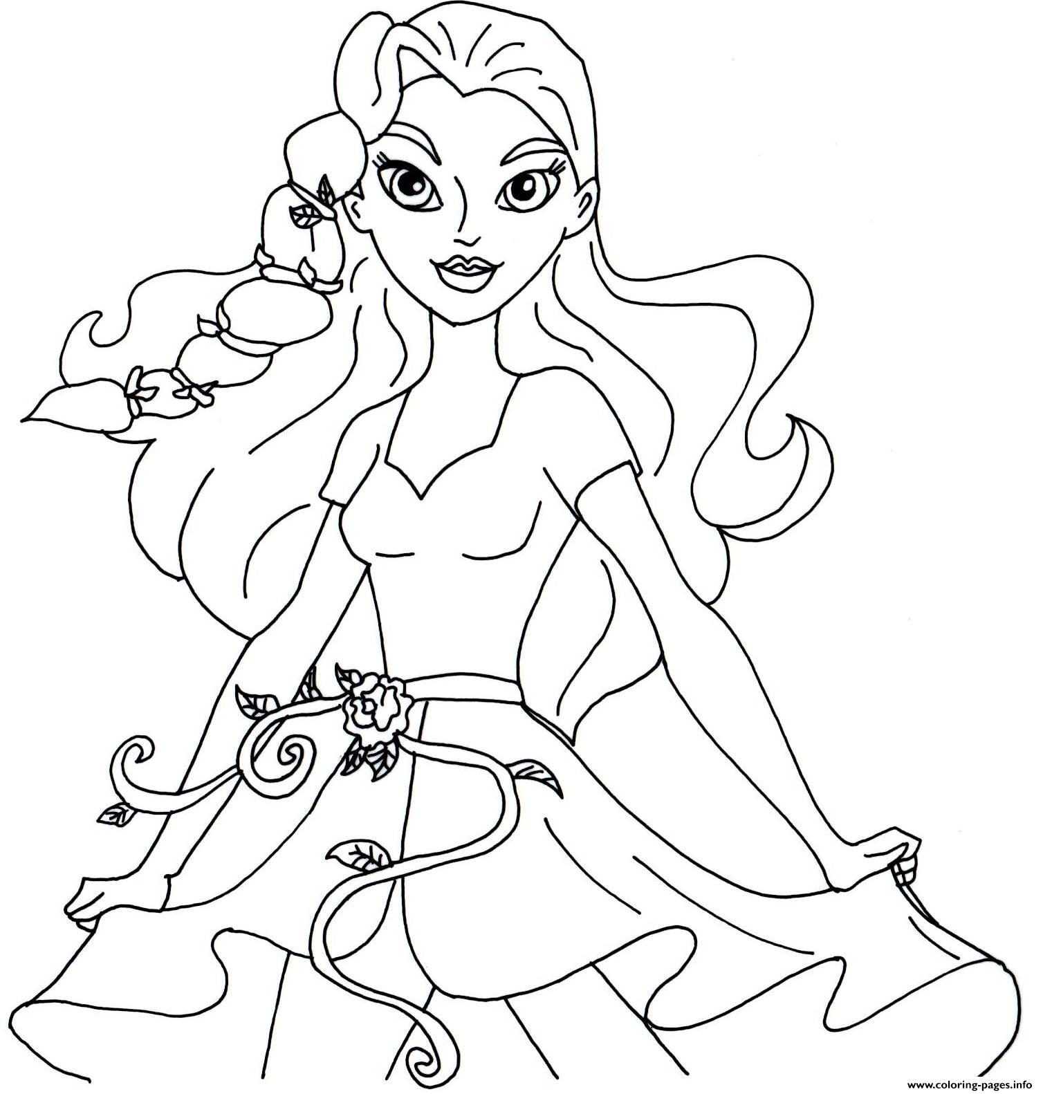 Poison Ivy Super Hero Girls Coloring page Printable