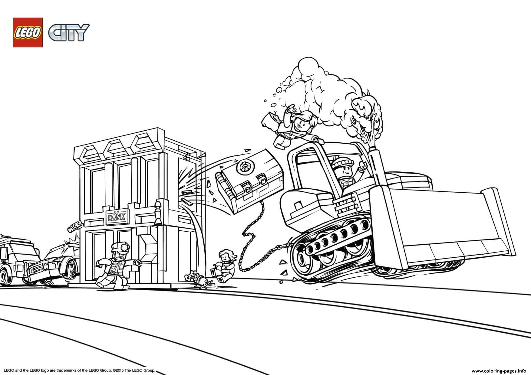 Lego City Catch The Crooks Coloring page Printable