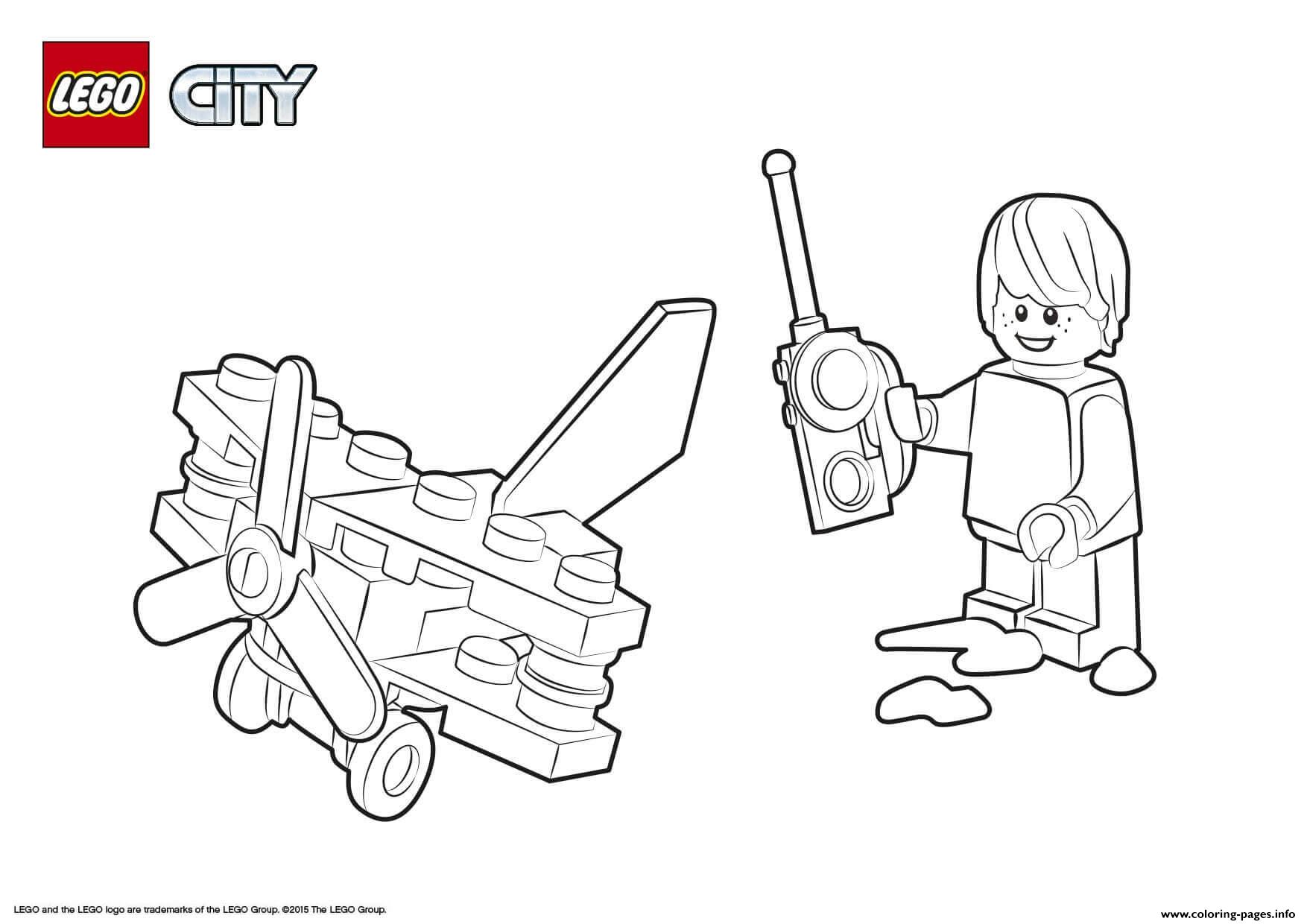 Download Lego City Small Plane Coloring Pages Printable