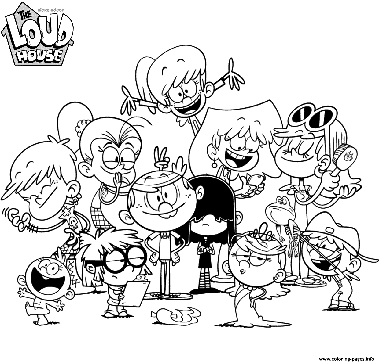 the loud house movie coloring page easy