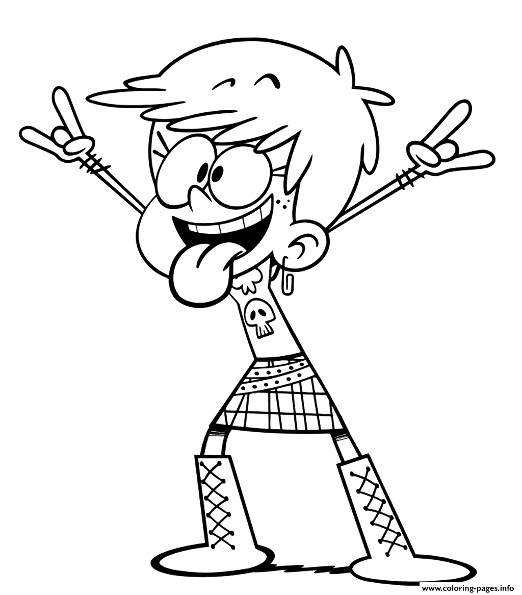 Colouring Pages Loud House - KINDERPAGES.COM