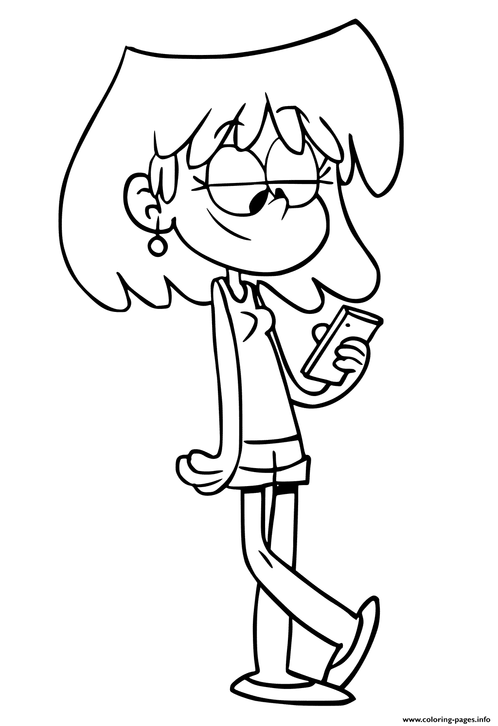 the loud house coloring page easy