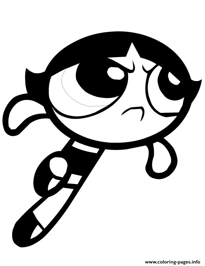 Powerpuff Girls Tomboy Buttercup Coloring Pages Printable