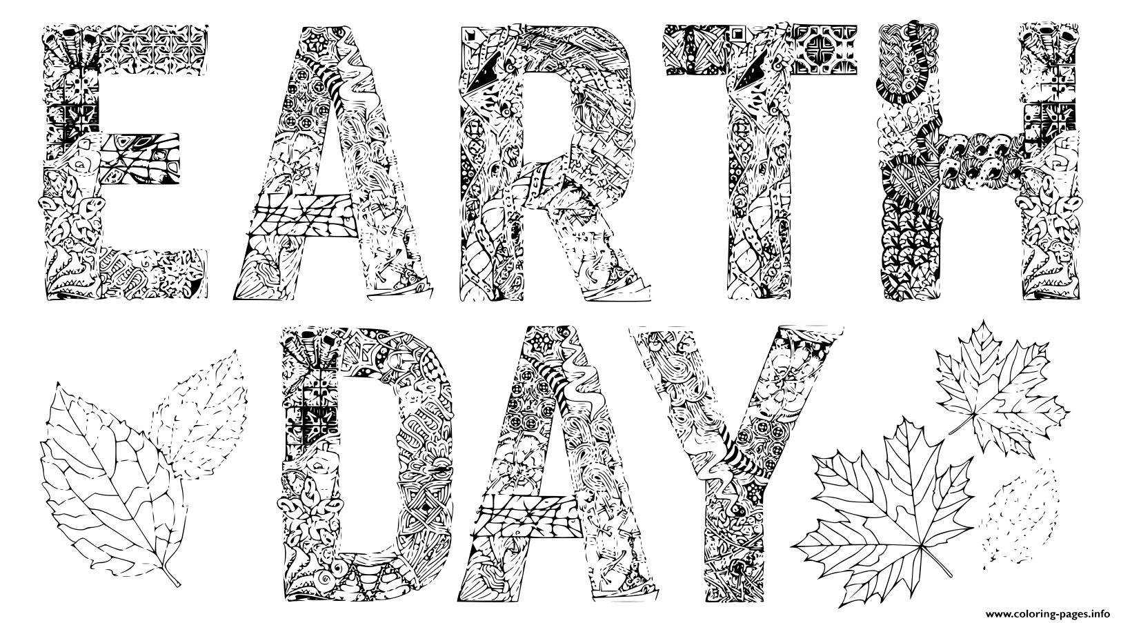 Earth Day Adult Activite Art Anti Stress coloring