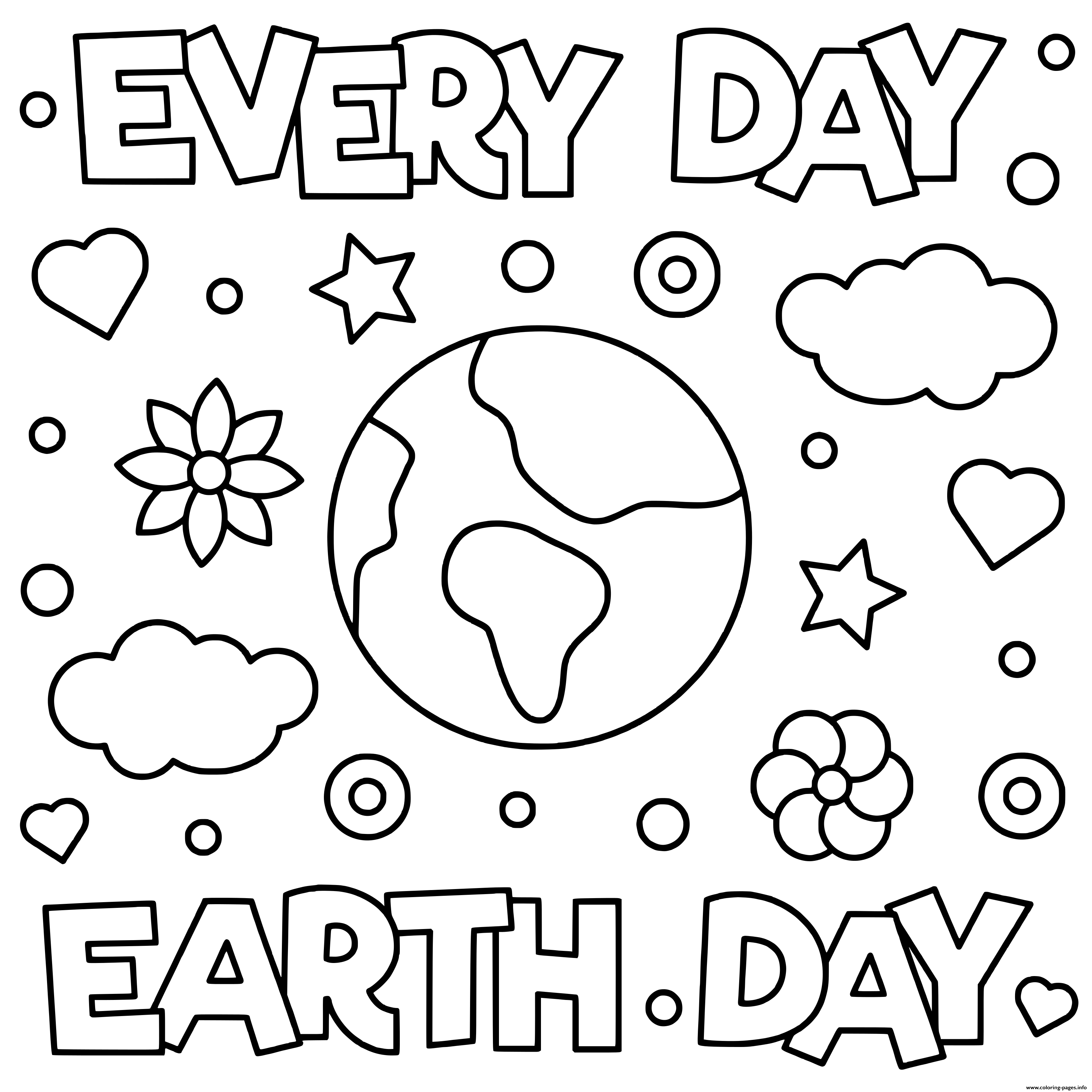 Everyday Earth Day coloring