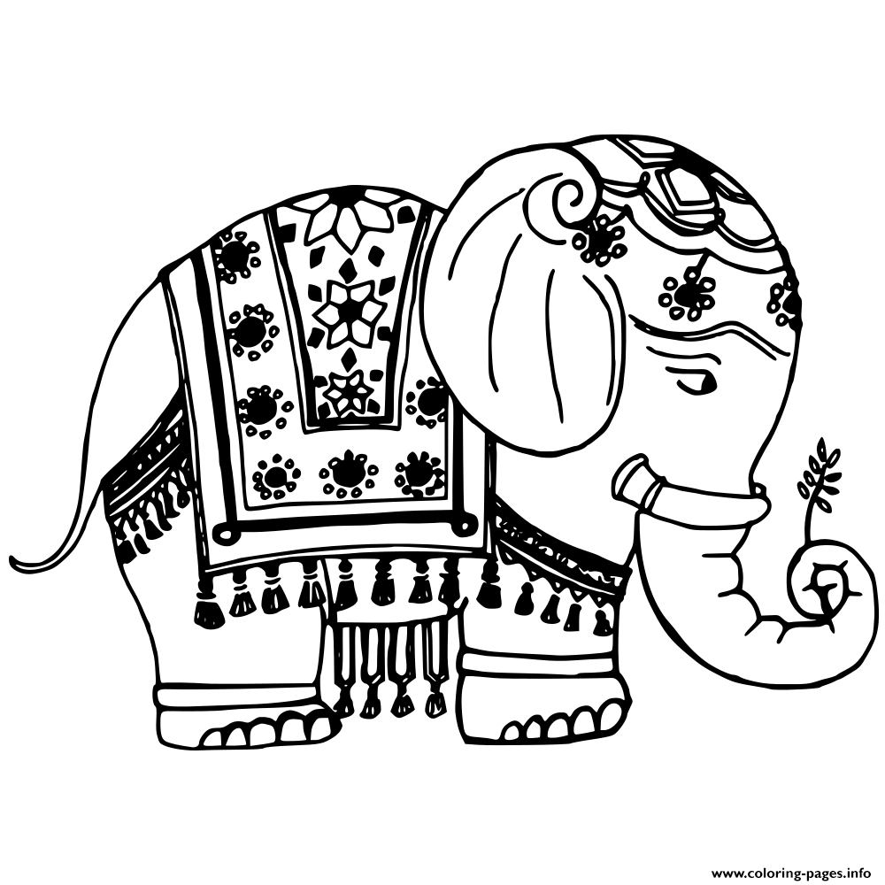 Elephant Bollywood coloring