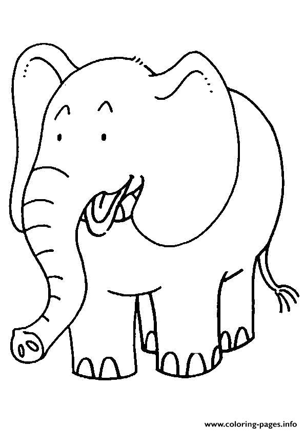 The African Elephantt A4 coloring