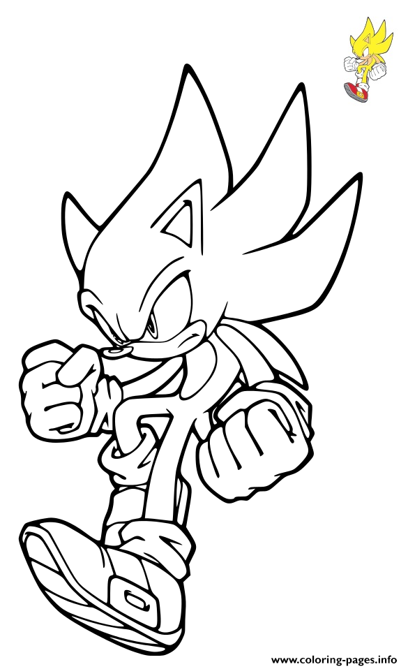 Sonic Yellow Wisps Coloring page Printable