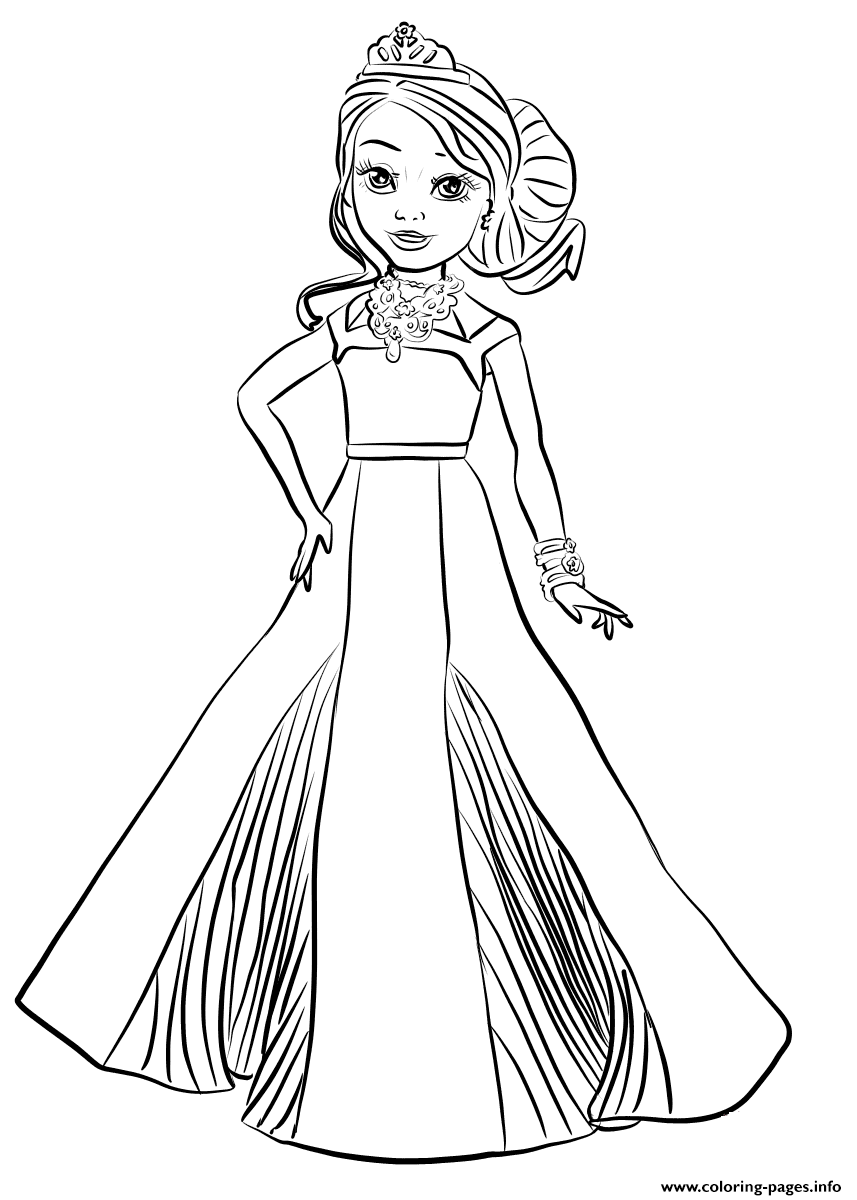 Disney Descendants Auradon Coronation Audrey Coloring page Printable